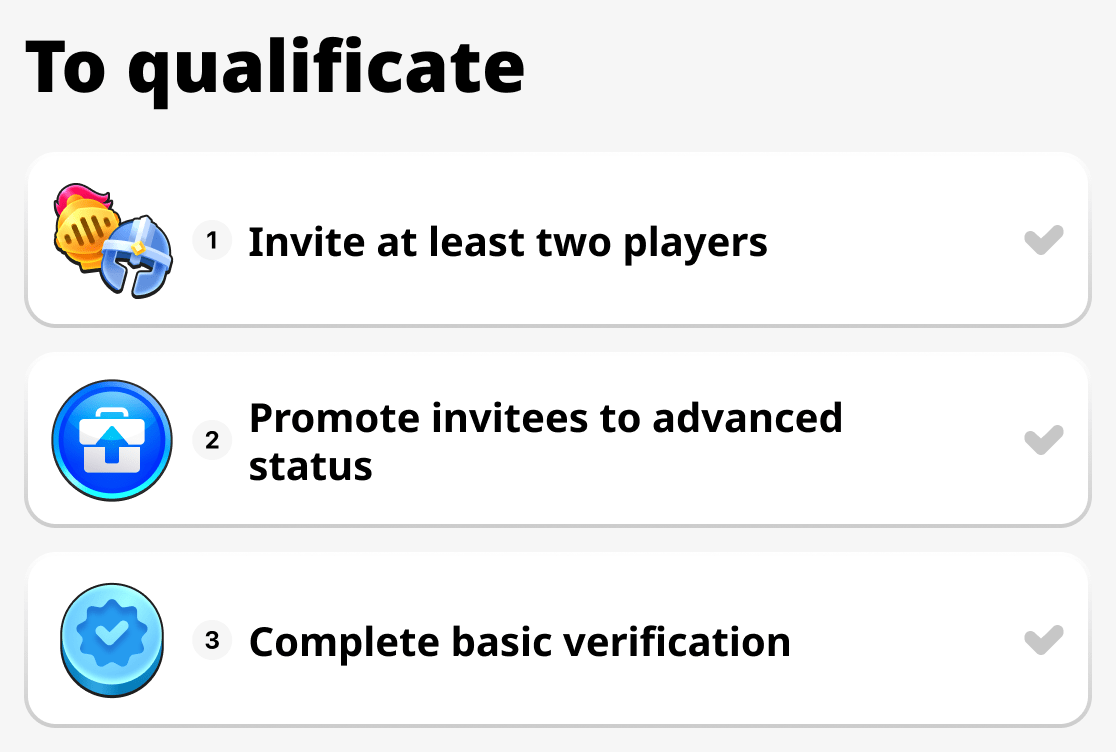 What to do for qualification