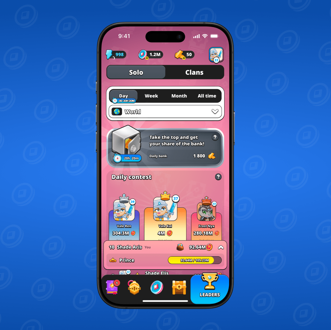 Раздел Лидеры