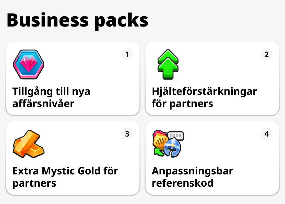 Vad är business-paket i Mystique Fusion