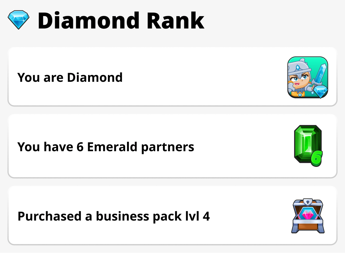 How to get diamond rank