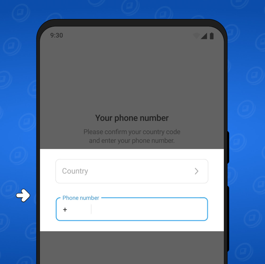 Pays et numéro de téléphone