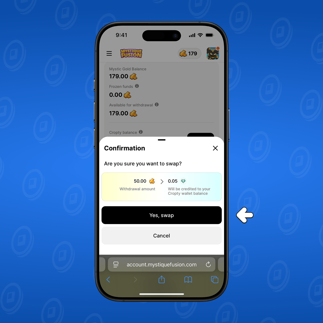 Confirmação da transferência