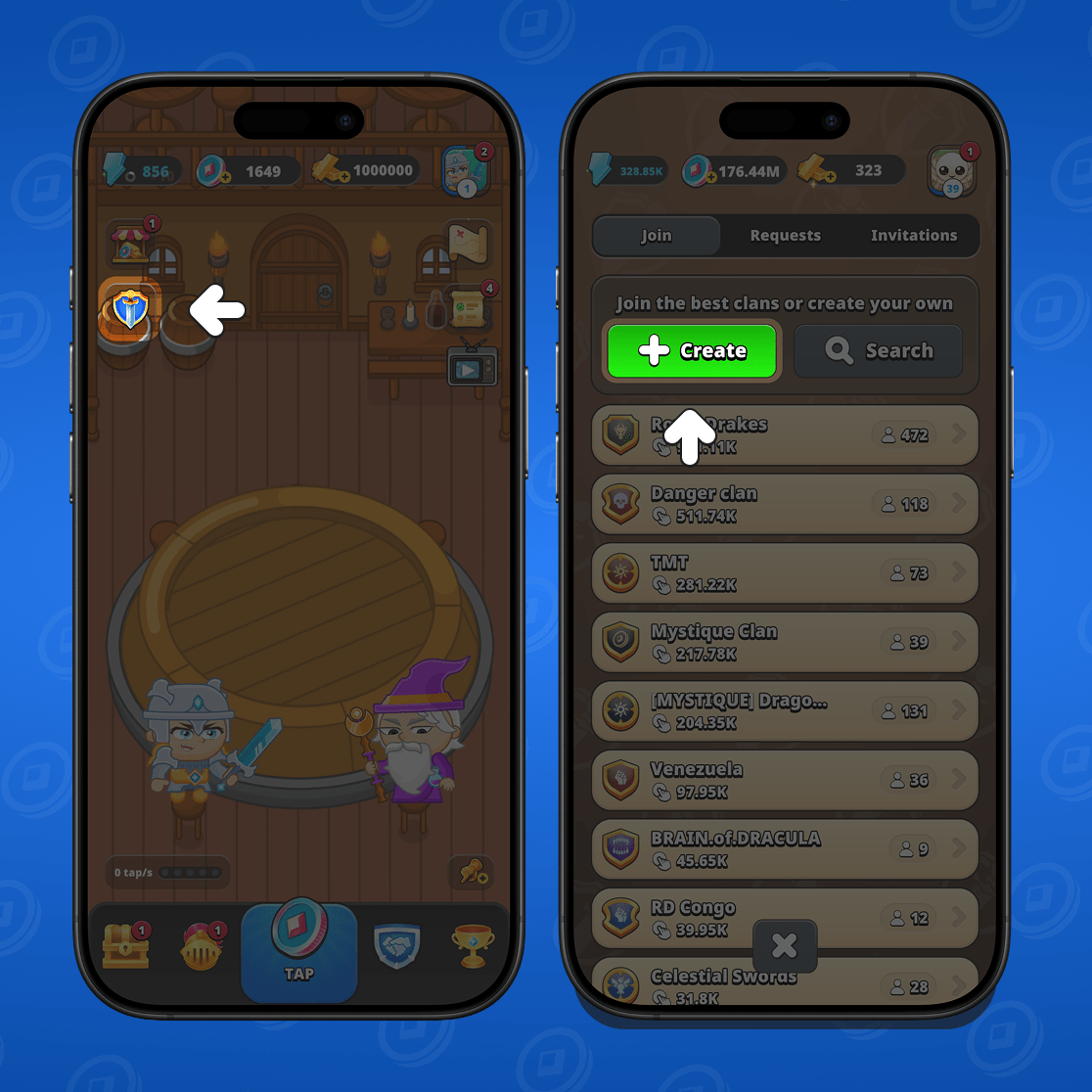 How to create a clan