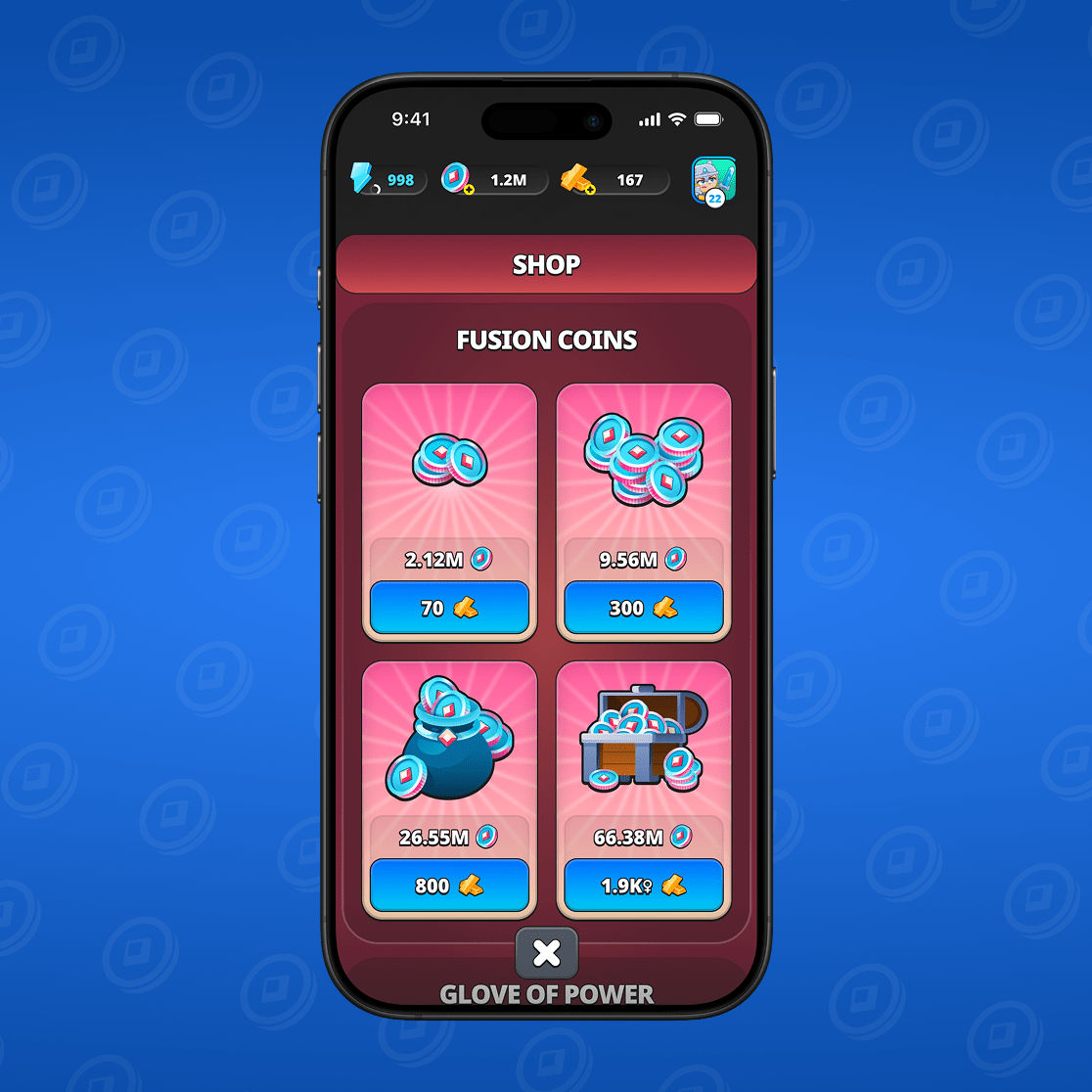 Puedes comprar más en la tienda con Mystic Gold.