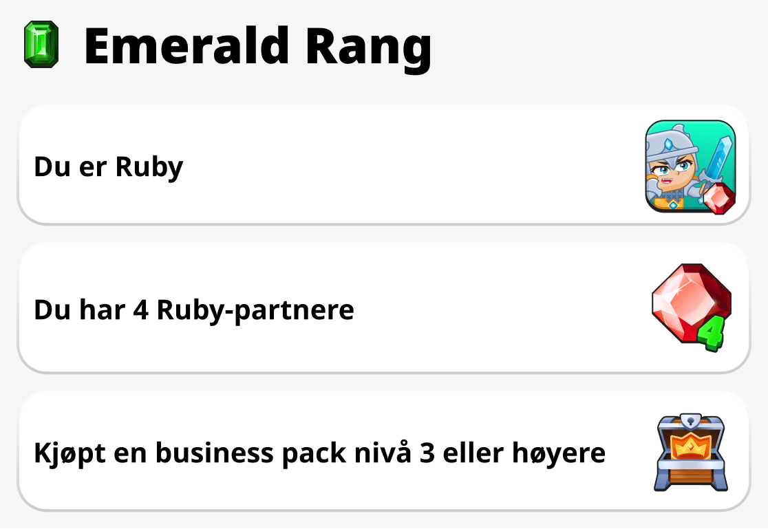 Hvordan få smaragd rang