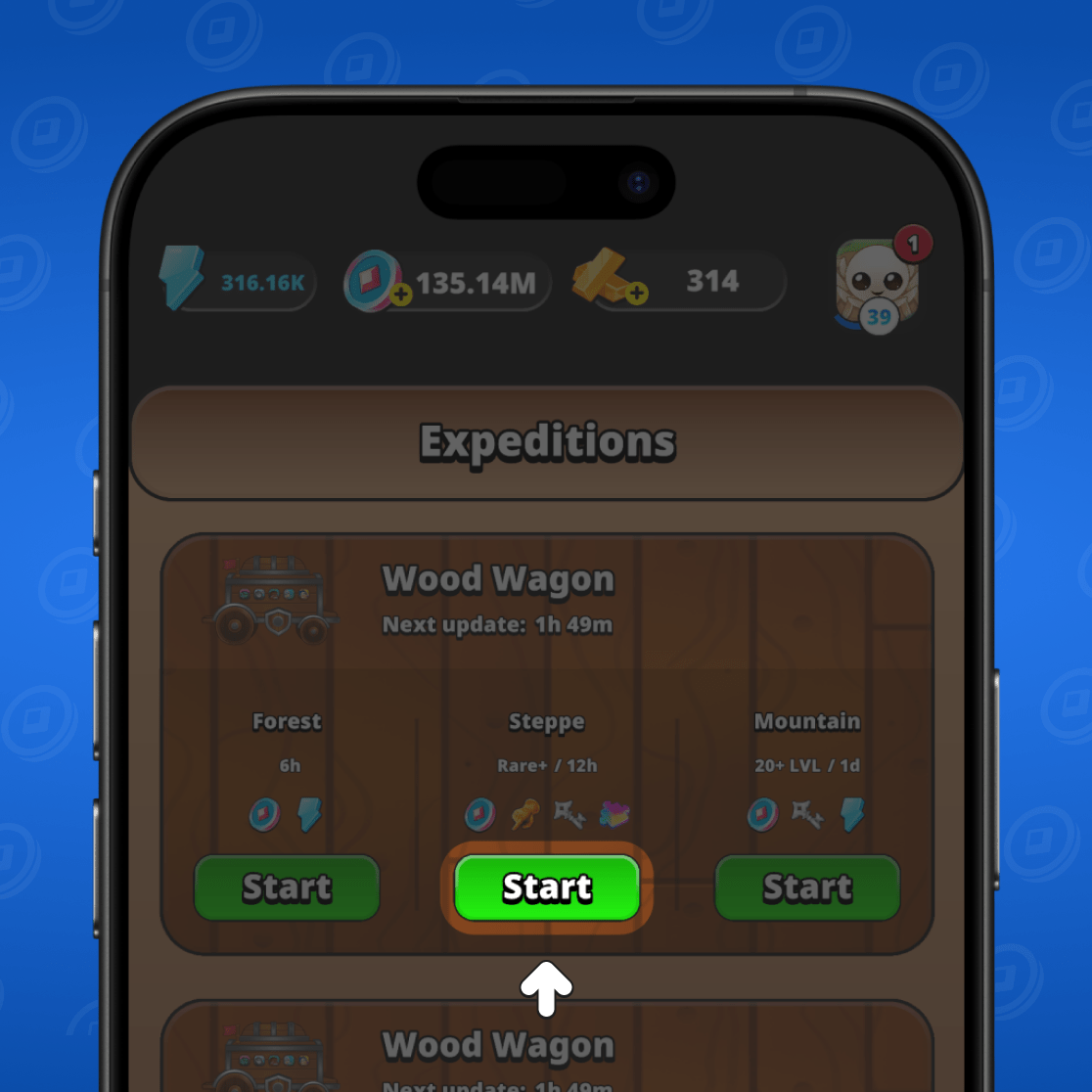 Select one of the expedition routes