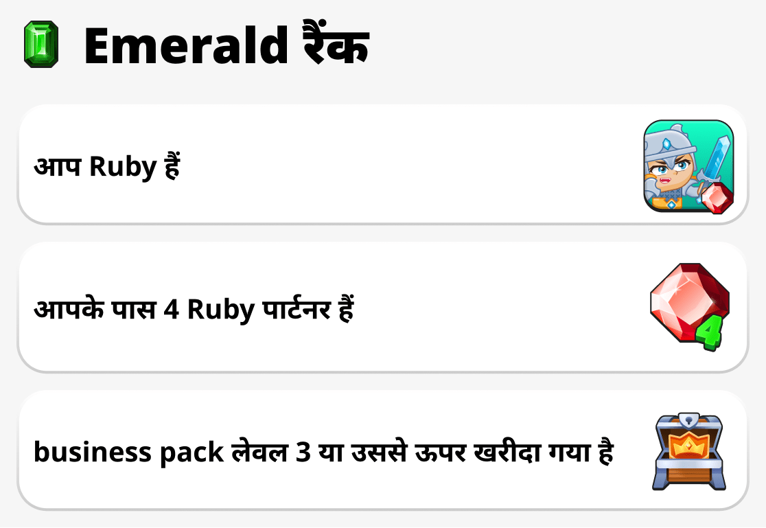 एमराल्ड रैंक कैसे प्राप्त करें
