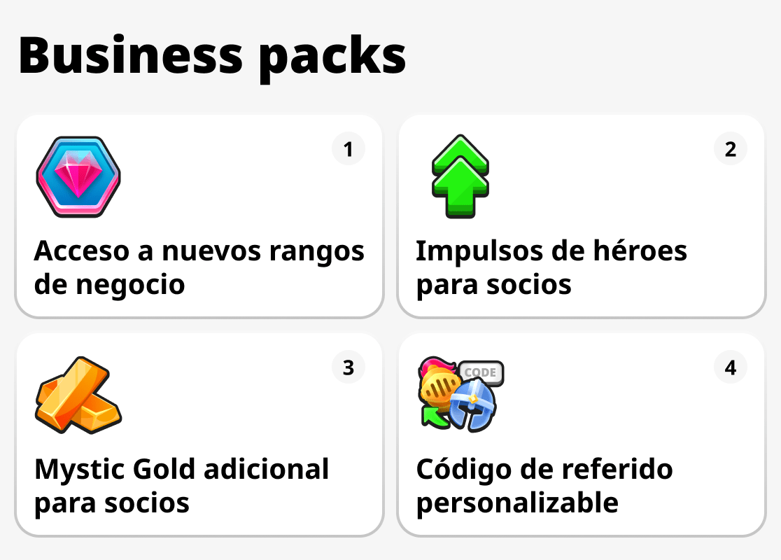 Qué son los paquetes de negocio en Mystique Fusion