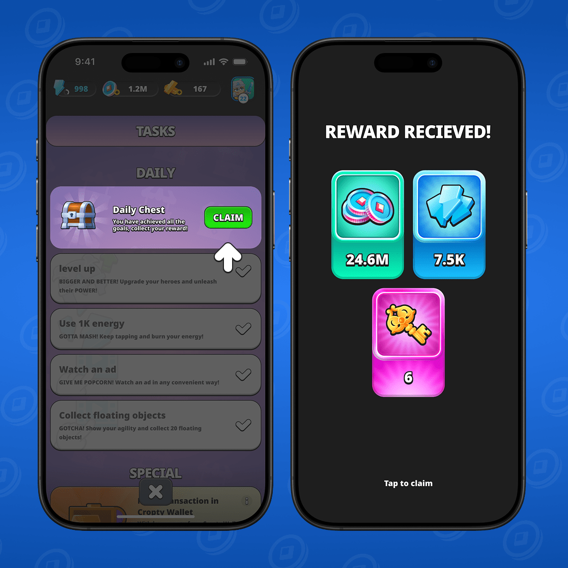 Récompense du coffre quotidien