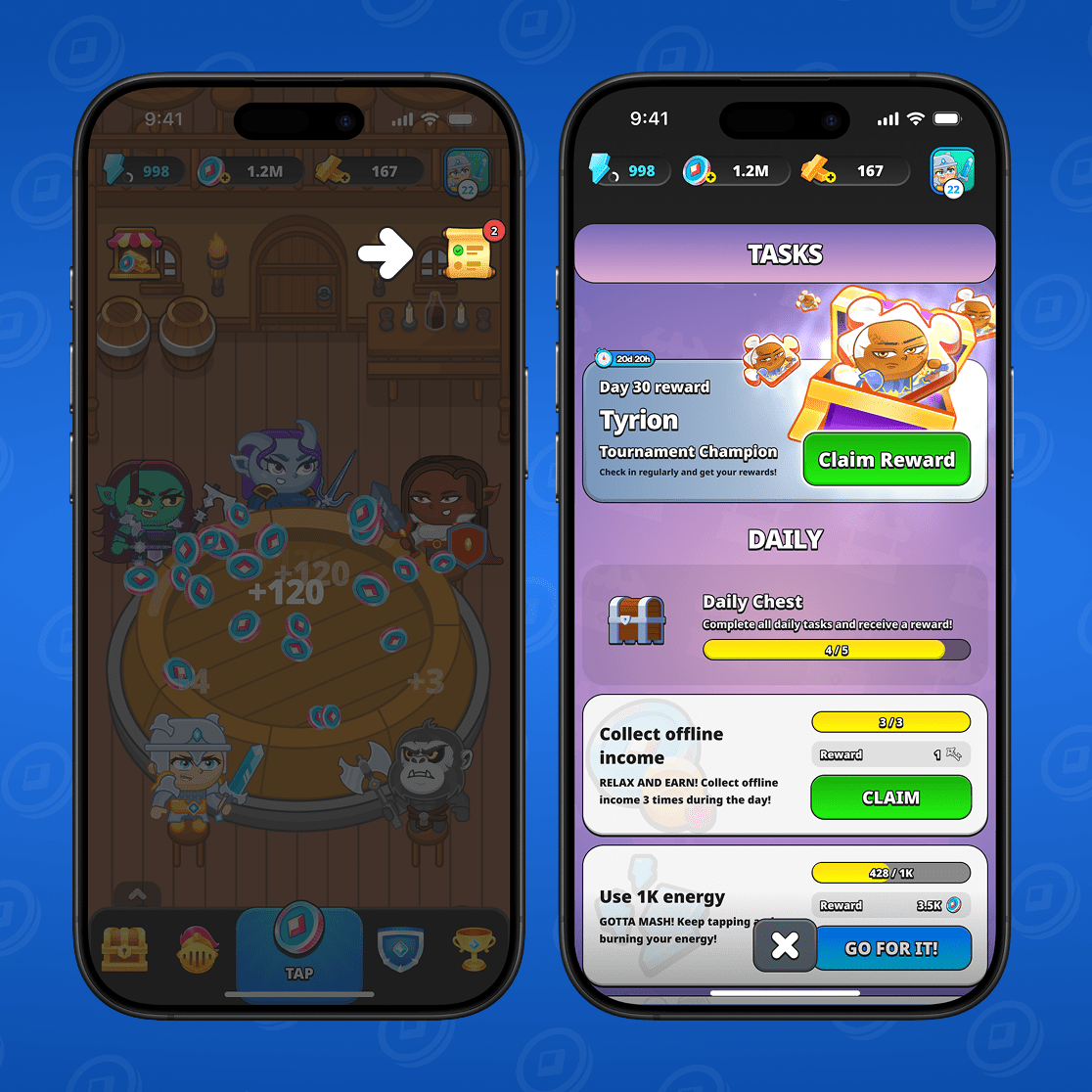 All tasks are here, and not just daily ones!