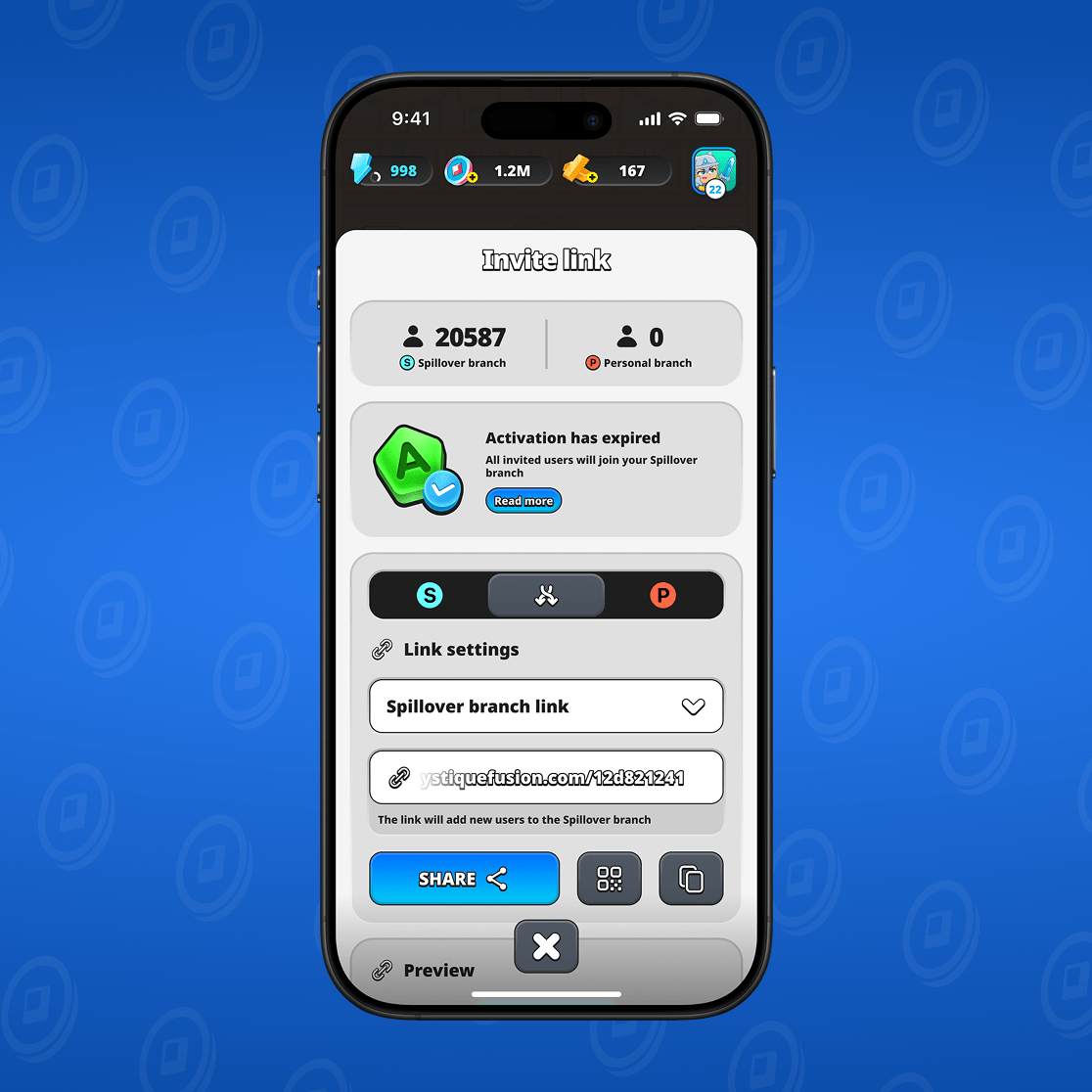 Pagina de invitație pentru parteneri