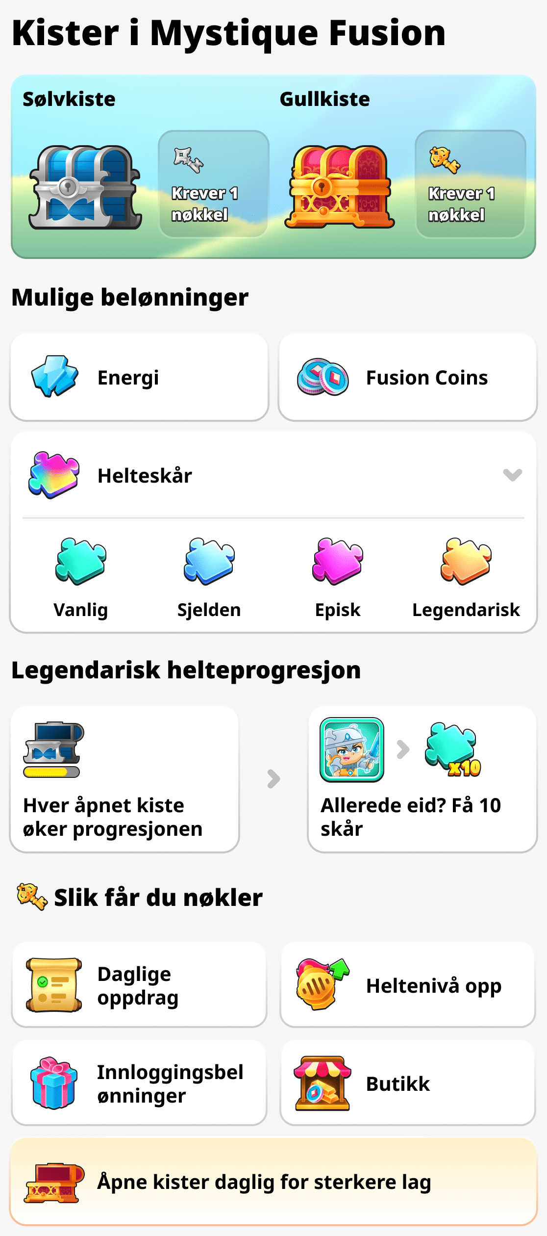 Skattekister i Mystique Fusion