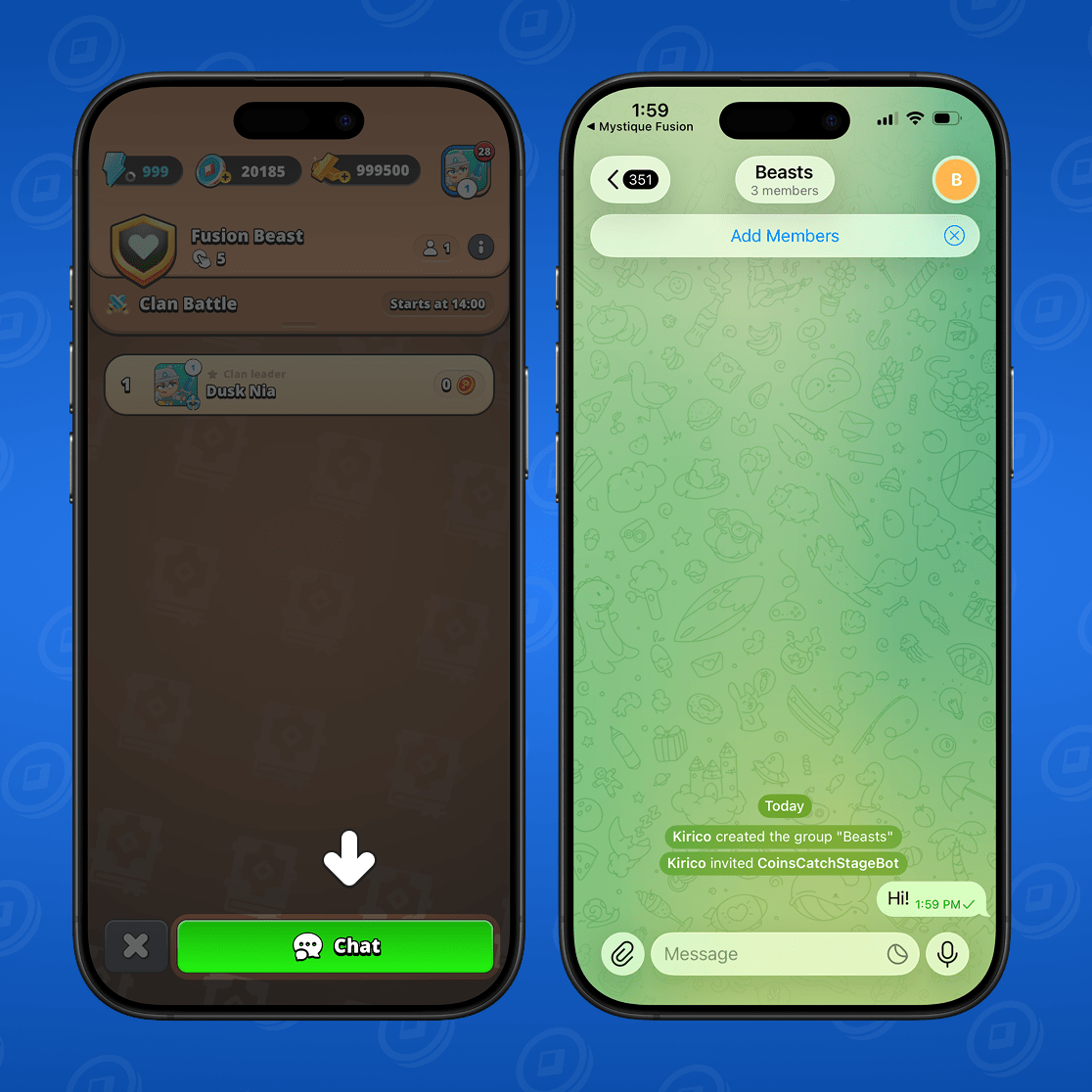 Accesează chatul Telegram
