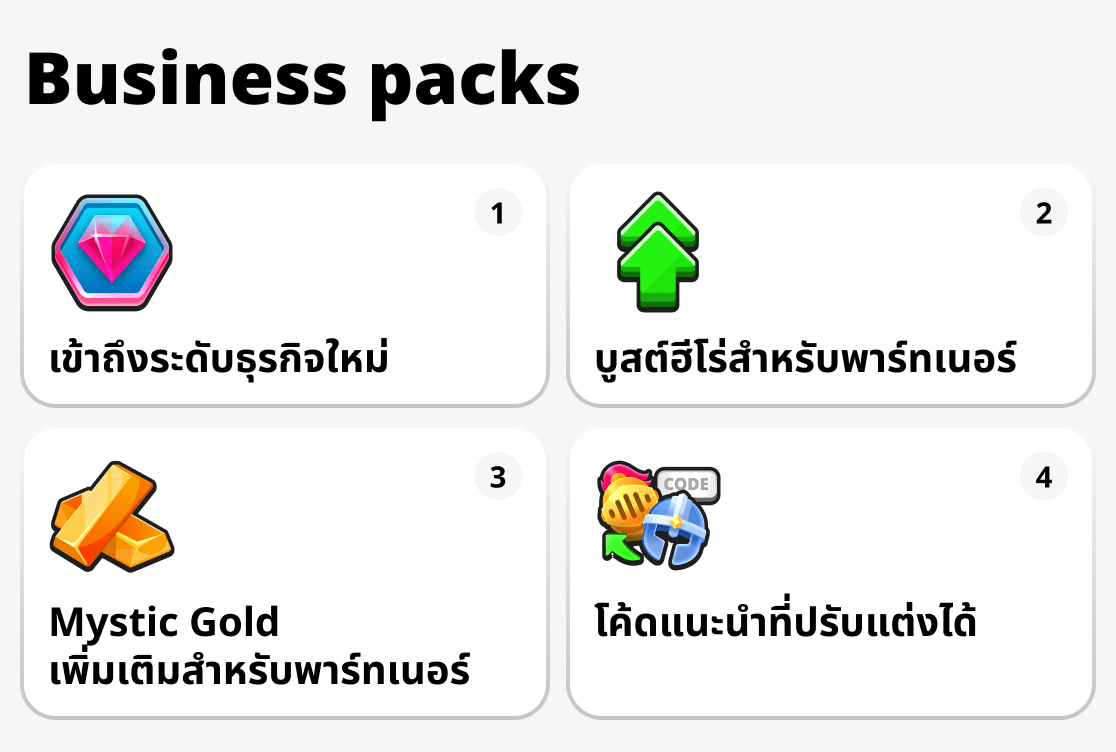 แพ็กธุรกิจใน Mystique Fusion คืออะไร