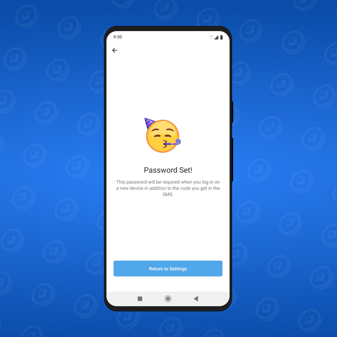 Password and email are set