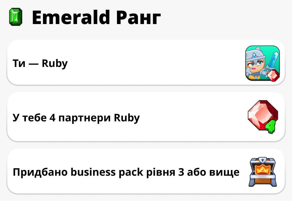 Як отримати ранг emerald