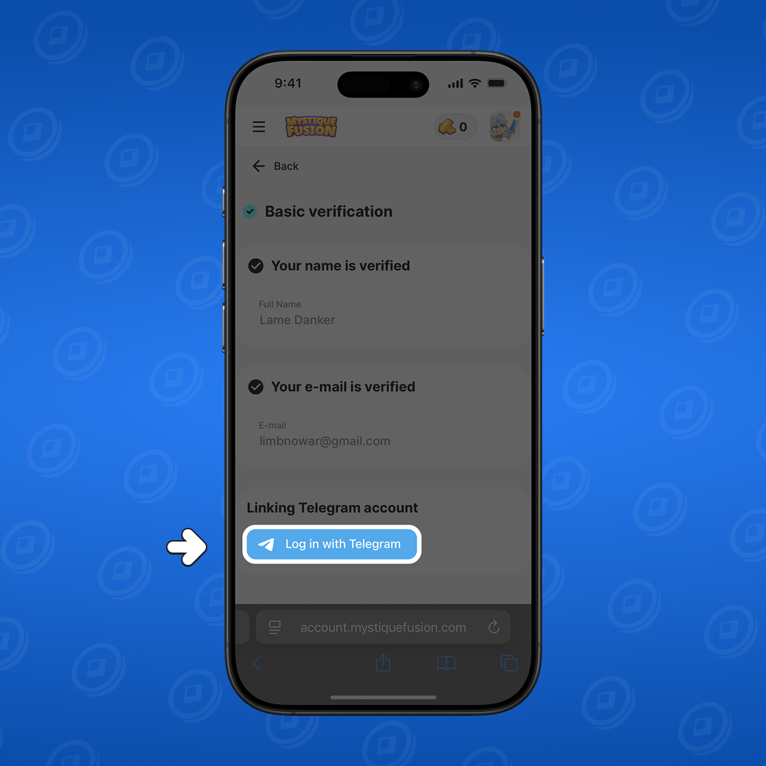 Увійти в обліковий запис Telegram