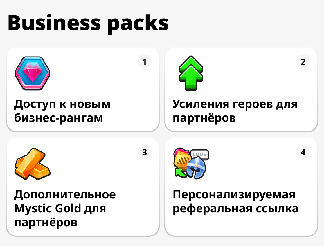 Что предлагают business packs